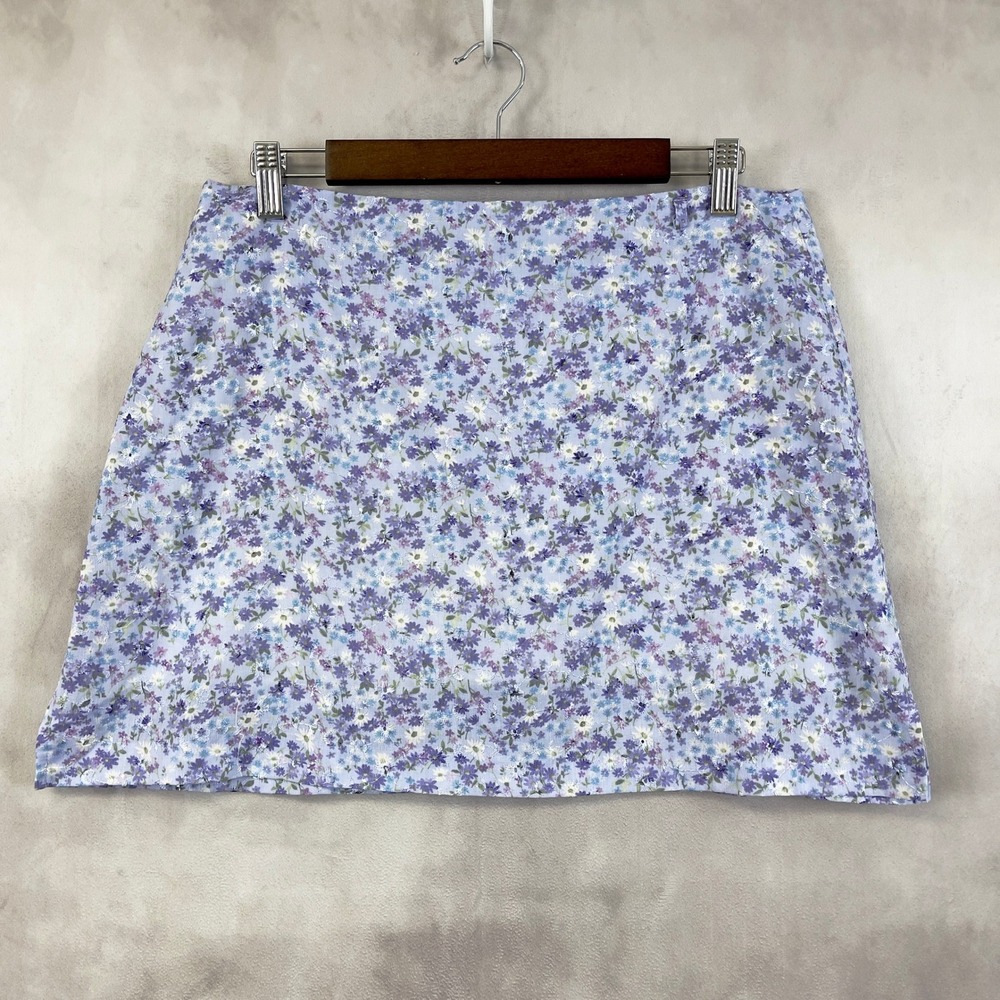 Exact Change Mini Skirt Size Large Y2K Embroidered Fairycore‎ Cottage Coquette
